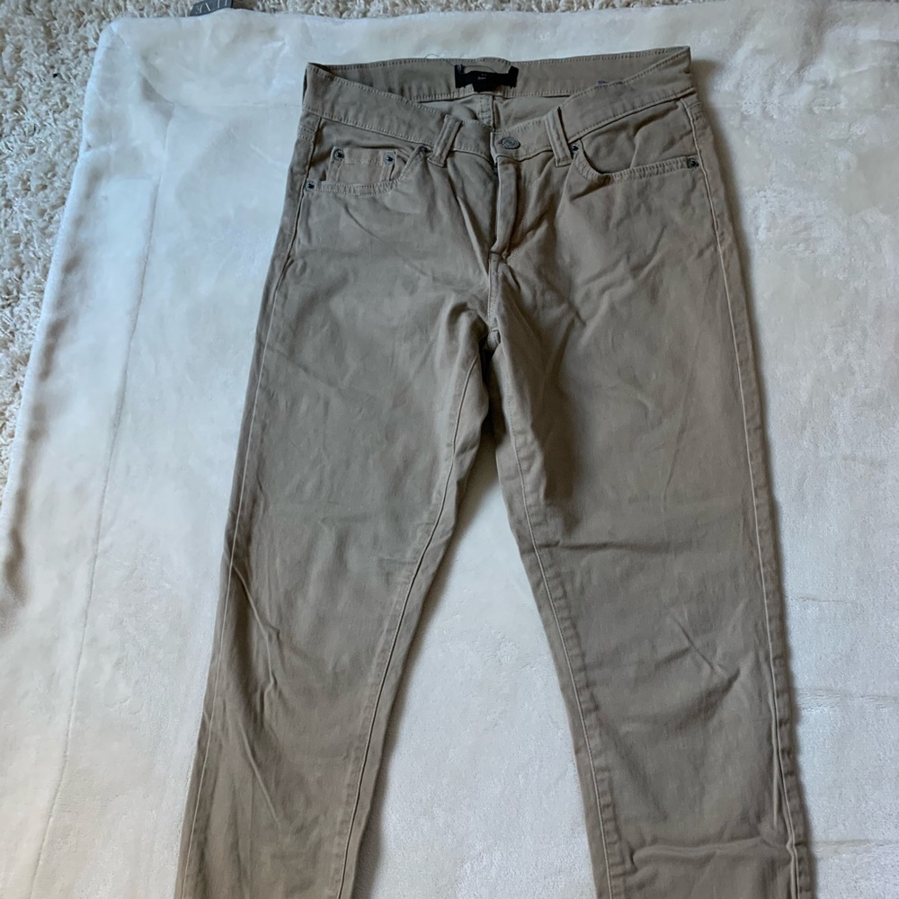 Khaki colored soft skinny pants